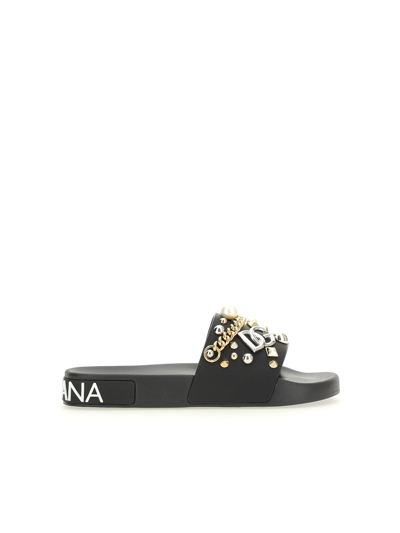 Shop Dolce & Gabbana Flip Flops In Nero