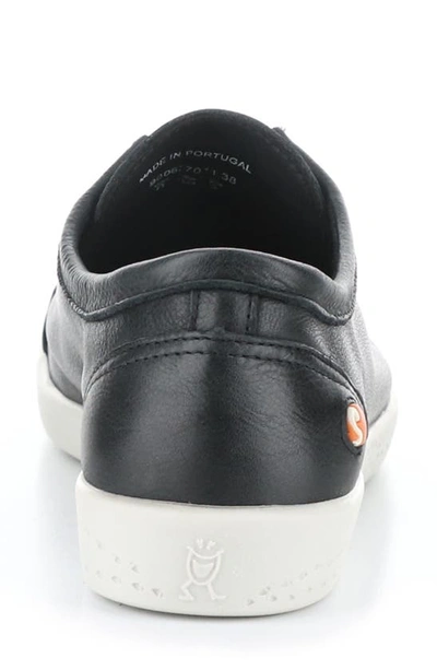 Softinos By Fly London Irit Low Top Sneaker In Black Smooth Leather