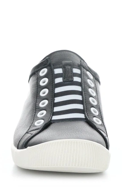 Softinos By Fly London Irit Low Top Sneaker In Black Smooth Leather