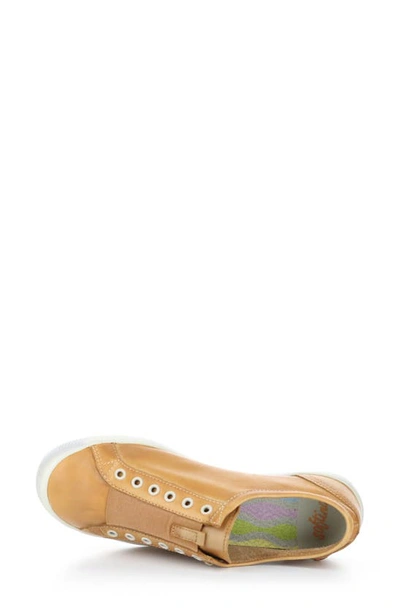 Shop Softinos By Fly London Irit Low Top Sneaker In Warm Orange Washed Leather