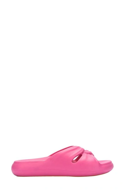 Shop Melissa Free Water Resistant Slide Sandal In Pink/ Orange