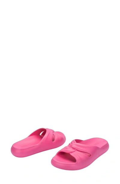 Shop Melissa Free Water Resistant Slide Sandal In Pink/ Orange