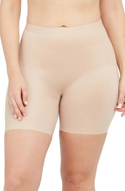 Spanx Everyday Seamless Shaping High Waisted Short In Champane Beige
