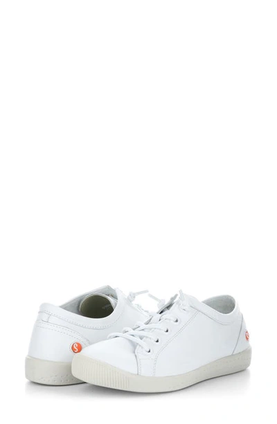 Shop Softinos By Fly London Isla Distressed Sneaker In 028 White Smooth Leather