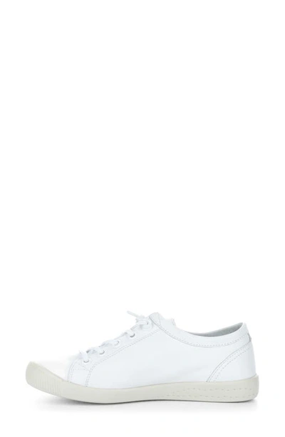 Shop Softinos By Fly London Isla Distressed Sneaker In 028 White Smooth Leather