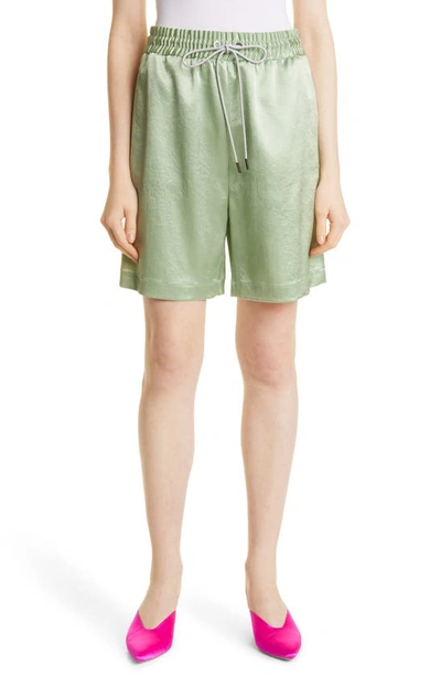 Green Triacetate Shorts In Light Pastel Green | ModeSens