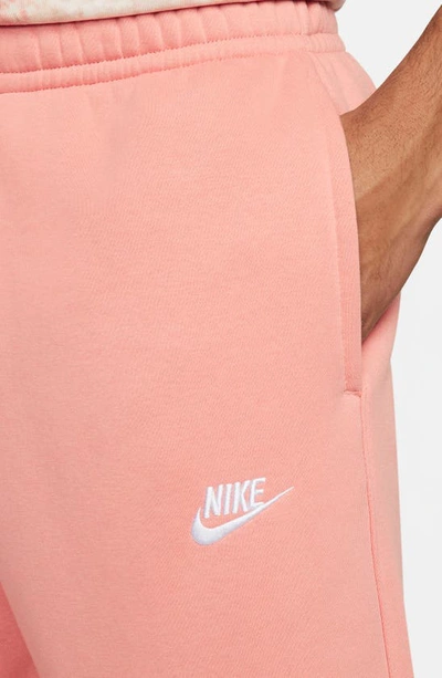 Shop Nike Club Pocket Fleece Joggers In Lt Madder Root/ White
