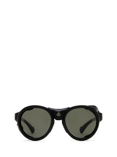 Shop Moncler Eyewear Round Frame Sunglasses In Black