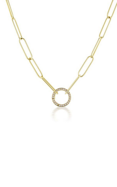 Shop Jenna Blake Women's 18k Yellow Gold Charm Chain With Diamond Clasp