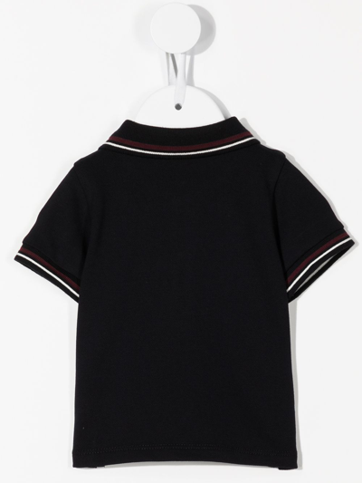 Emporio Armani Short-sleeve Cotton Polo Shirt In Black