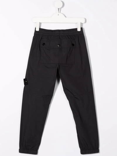 Shop Stone Island Junior Compass-patch Track Trousers In Grey