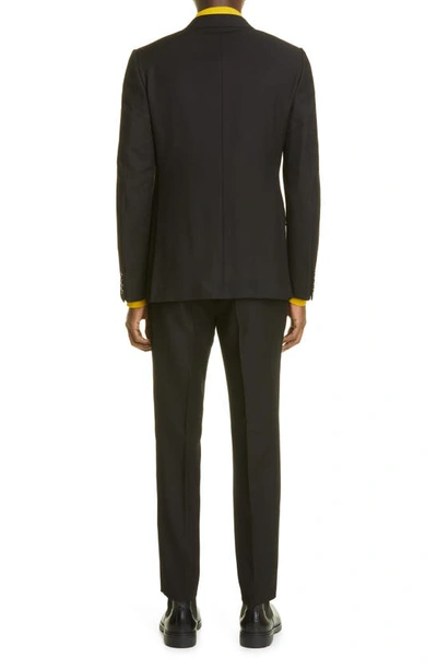 Shop Zegna Achillfarm City Wool Suit In Blk Sld