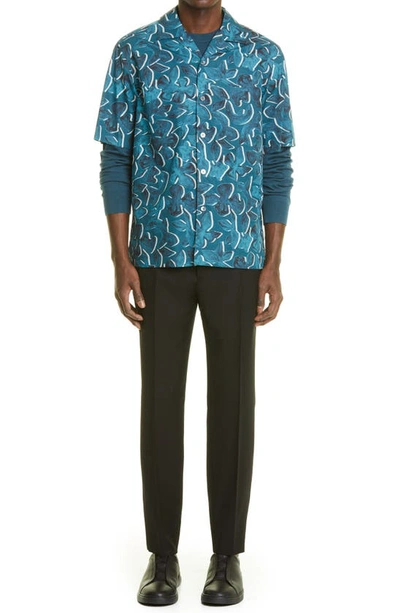 Zegna Achillfarm City Wool Suit In Blk Sld
