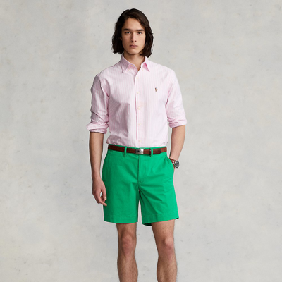 Shop Ralph Lauren 8-inch Stretch Straight Fit Chino Short In Cruise Green