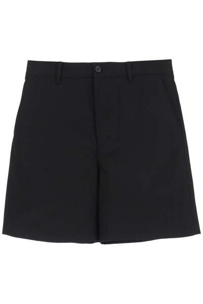 Shop Acne Studios Twill Shorts In Black