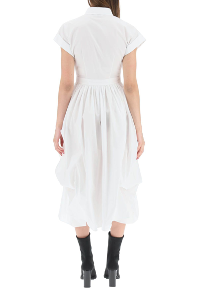 Shop Alexander Mcqueen Cotton Dress In White