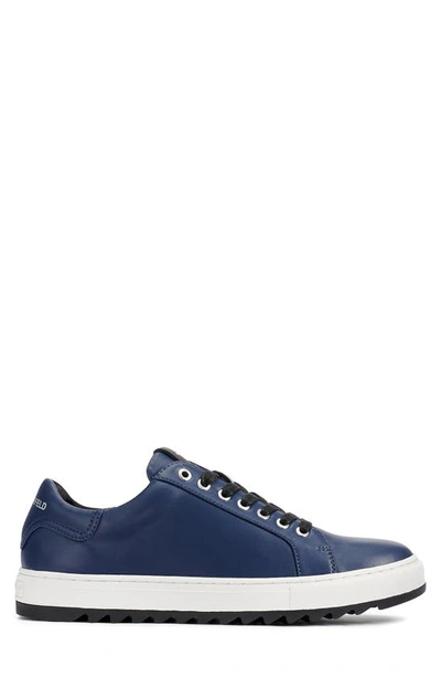 Karl Lagerfeld Recycled Leather Low Top Sneaker In Navy