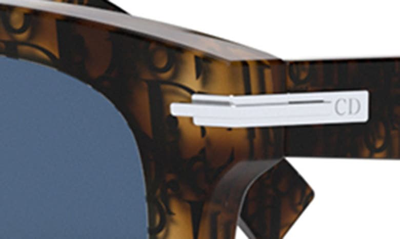 Shop Dior Blacksuit 52mm Rectangle Sunglasses In Havana/ Other / Blue