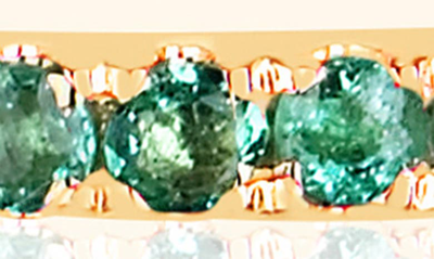Ef Collection Emerald Eternity Stack Ring In 14k Yellow Gold