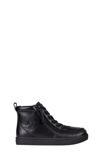Shop Billy Footwear Kids' Classic Hi-rise Sneaker In Black To The Floor Leather