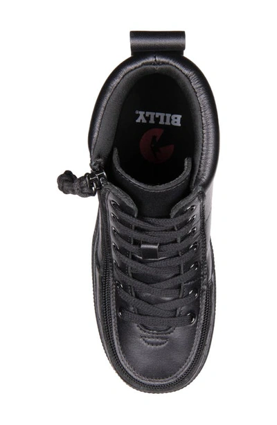 Shop Billy Footwear Kids' Classic Hi-rise Sneaker In Black To The Floor Leather