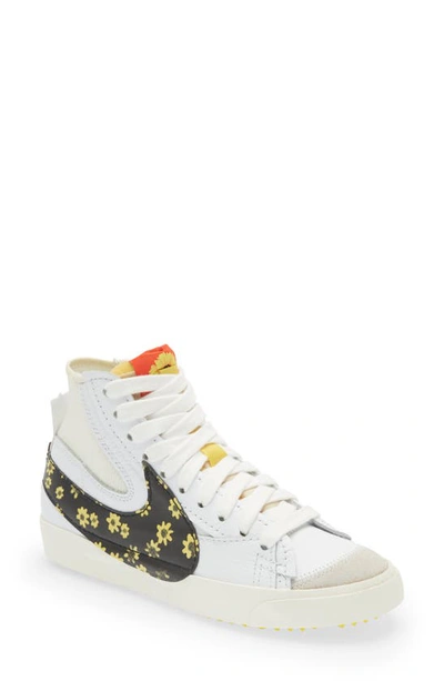 Shop Nike Blazer Mid '77 Jumbo Floral Sneaker In White/ Multi/ Habanero Red