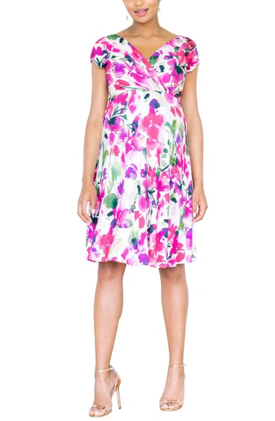 Shop Tiffany Rose Alessandra Maternity Dress In Fuchsia Florals