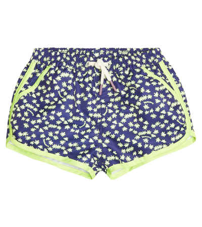 Shop Bonpoint Printed Swim Shorts In Upb Marine