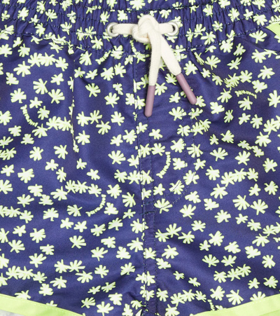 Bonpoint Teen Palm Tree-print Swim Shorts In Upb Marine