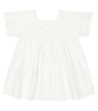 Shop Bonpoint Baby Ameliane Broderie Anglaise Cotton Dress In Off White