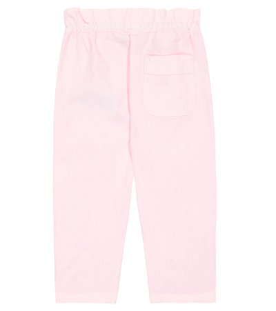 Shop Bonpoint Baby Luciole Denim Pants In Pale Pink