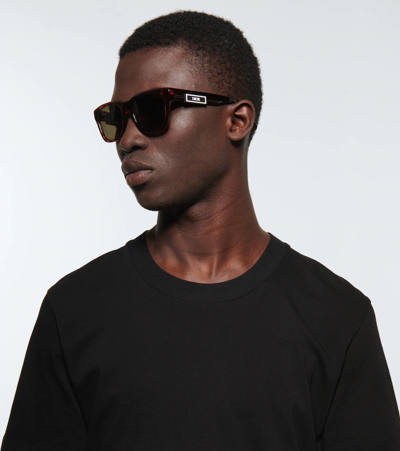 Dior B23 S1i Square Sunglasses In Dark Havana / Green