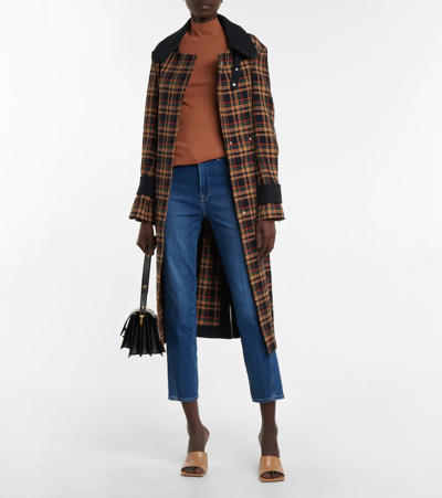 Frame Le Sylvie Crop High-rise Slim Jeans In Decades Blue