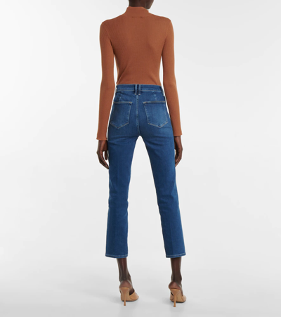 Frame Le Sylvie Crop High-rise Slim Jeans In Decades Blue