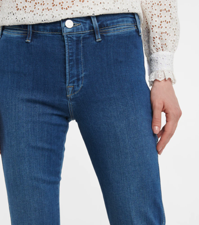 Shop Frame Le High Flare High-rise Jeans In Decades Blue