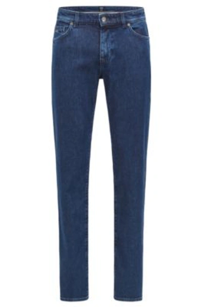 Shop Hugo Boss Regular-fit Jeans In Blue Comfort-stretch Denim