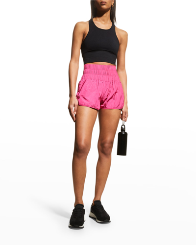 Shop Fp Movement By Free People The Way Home Running Shorts In Dk Pink