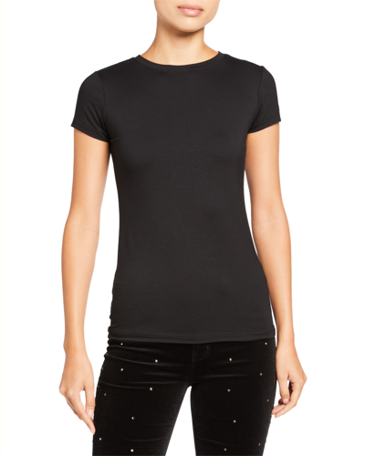 Shop L Agence Ressi Crewneck Tee In Black