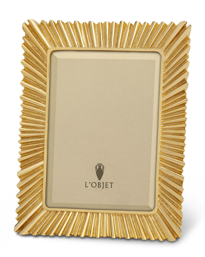 Shop L'objet Ray Gold-plated Picture Frame, 5" X 7"