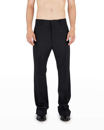 Shop Dsquared2 Men's Slouch Stretch-wool Trousers In Black