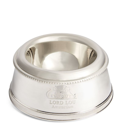 Shop Lord Lou Riva Pet Bowl (small) In Silver