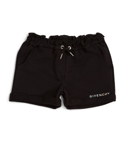 Shop Givenchy Kids Logo Drawstring Shorts In Black