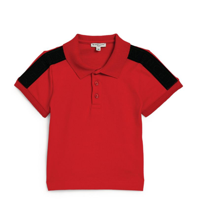 Shop Givenchy Kids Contrast Polo Shirt In Red