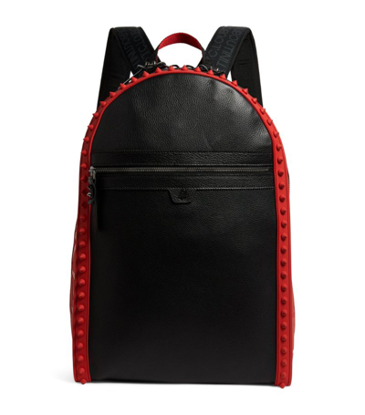 Shop Christian Louboutin Backparis Leather Studded Backpack In Black