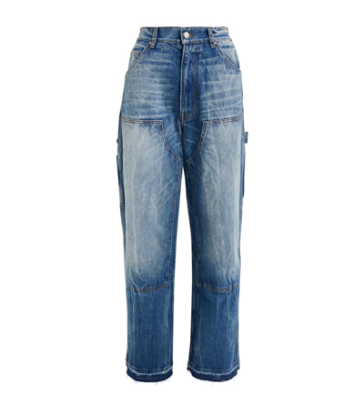 Shop Amiri Pocket-detail Carpenter Jeans In Blue