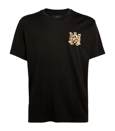 Shop Amiri Year Of The Tiger Logo T-shirt In Black