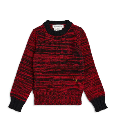 Shop Victoria Beckham Wool Space-dye Sweater (6-12 Years) In Red