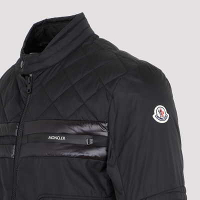 Shop Moncler Atiu Biker Jacket In Black