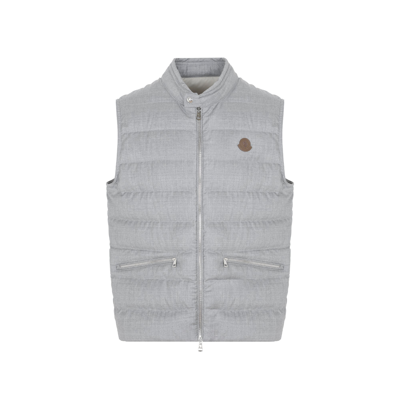 Shop Moncler Gallienne Vest Jacket In Grey
