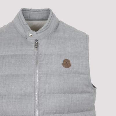 Shop Moncler Gallienne Vest Jacket In Grey